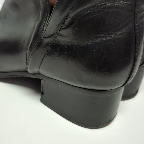 Jeffrey Campbell ORiley Cutout Ankle Black Leather Booties Size 8 - Picture 4 of 10